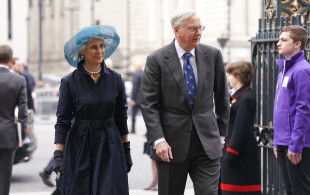 Le duc et la duchesse de Gloucester à la cérémonie hommage au prince Philip, le 29 mars 2022 à Westminster.