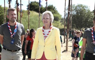 Benedikte de Danemark au grand rassemblement de scouts à Hedeland