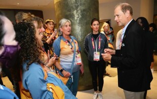 Le prince Edward aux jeux du Commonwealth à Birmingham