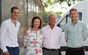 Les souverains suédois visitent une ferme piscicole à Kristianstad