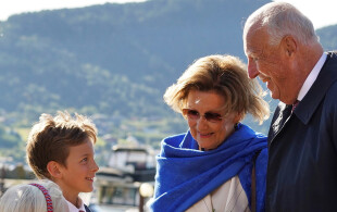Harald et Sonja de Norvège à Sykkylven