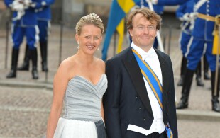 Mabel et Friso d'Orange-Nassau au mariage de la princesse héritière Victoria de Suède avec Daniel Westling, le 19 juin 2010, à Stockholm.