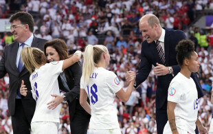 Prince William au stade de Wembley pour la finale de l'Euro 2022 de foottball dames
