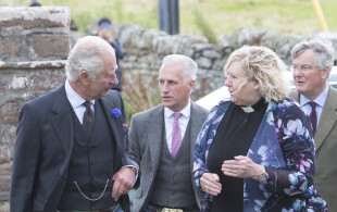 Prince Charles à Caithness visite l'église Canisbay