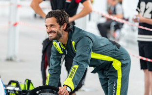 Carl Philip de Suède à une compétition de Karting à Eskilstuna