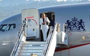 Arrivée de la reine Maxima des Pays-Bas à San Francisco pour une visite de travail en californie et au Texas