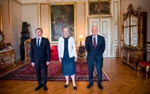Margrethe de Danemark reçoit le président du parlement moldave Igor Grosu à Fredensborg