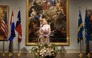Maxima des Pays-Bas au musée des Beaux-Arts de Houston au Texas
