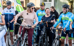 Mathilde de Belgique à Gand dans le cadre de ses sorties à vélo pour la santé mentale
