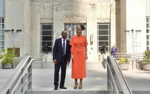 Maxima des Pays-Bas reçue par le maire de Houston au Texas