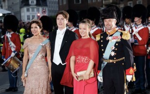 Frederik, Mary, Christian, Isabella de Danemark au théâtre royal à Copenhague