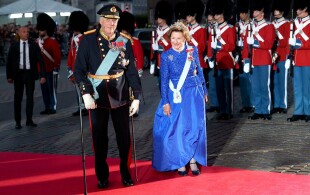 Harald et Sonja de Norvège à Copenhague pour le Jubilé de la reine Margrethe