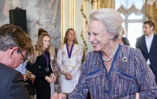 Benedikte de Danemark à la reception à Amalienborg suite aux championnats du monde d'équitation