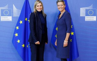 Maxima des Pays-Bas à la Commission européenne à Bruxelles