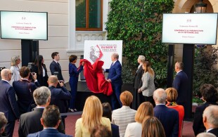 La famille princière de Monaco au lancement du programme pour le centenaire de la naissance de Rainier III