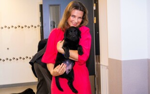 Martha Louise de Norvège à As pour l'inauguration d'un centre de formation pour chiens aveugles