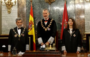 Felipe d'Espagne à la Cour suprême à Madrid  pour l'ouverture de l'année judicaire 2022-2023