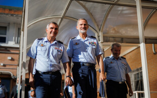 Felipe d'Espagne sur la base de Torrejon de Ardoz
