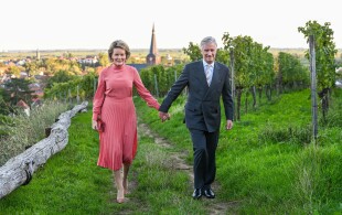 Les souverains belges visitent le domaine viticole Von Winning en Rhénanie Palatinat