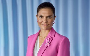 Victoria de Suède à la fondation contre le cancer pour la campagne ruban rose