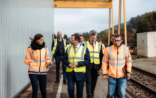 Guillaume de Luxembourg à Rumelange sur un site sidérurgique