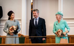 La famille royale danoise à l'ouverture de la session parlementaire à Christiansborg