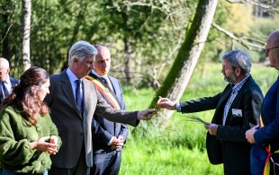 Philippe de Belgique à Waterschei pour un projet dans un espace naturel