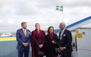 Les souverains suédois et néerlandais au port de Göteborg
