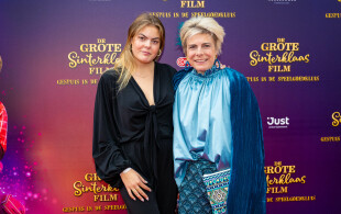 Laurentien des Pays-Bas et sa fille Eloise à la présentation d'un film à Amsterdam où la princesse tient son propre rôle