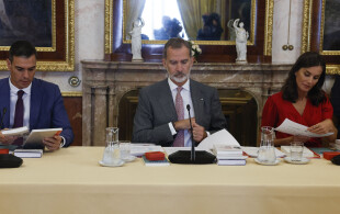 Felipe et Letizia d'Espagne à Aranjuez pour la réunion du Conseil d'administration de l'institut Cervantes