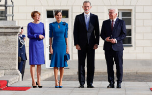 Felipe et Letizia d'Espagne au palais Bellevue à Berlin pour une visite d'Etat