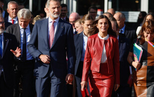 Felipe et Letizia d'Espagne à Francfort à la Foire du Livre