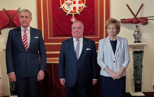 Margareta et Radu de Roumanie à Rome au siège de l'Ordre de Malte