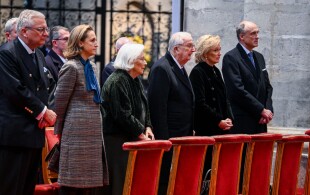 La famille royale belge au te-deum de la Fête du Roi 2022 à Bruxelles
