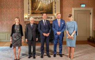 Willem-Alexander et Maxima des Pays-Bas au Binnehof à La Haye