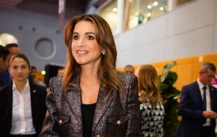 La reine Rania de Jordanie à Lisbonne  pour le sommet du web