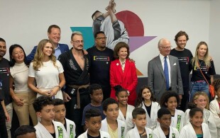 Les souverains suédois et la princesse Madeleine de Suède à Sao Paulo pour la Childhood Foundation
