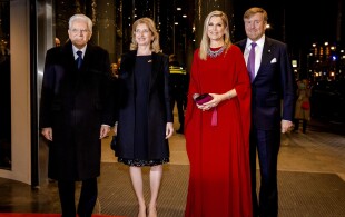Willem-Alexander et Maxima des Pays-Bas au Concertgebouw à Amsterdam avec le président italien