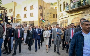 Les souverains suédois à As Salt en Jordanie