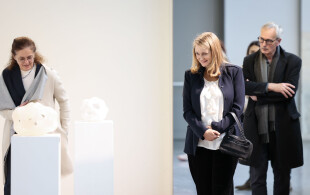 Stéphanie de Luxembourg au salon du cercle artistique à Limpertsberg