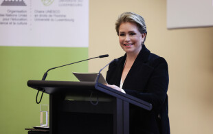 Maria Teresa de Luxembourg au Cercle Cité pour la conférence Internationale sur les enfants dans les conflits armés