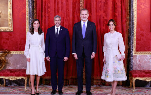Les souverains espagnols reçoivent le président du Paraguay Mario Abdo à la Zarzuela