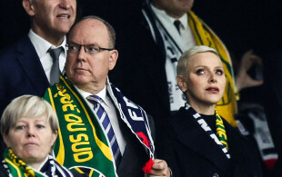 Le couple princier de Monaco à Marseille pour le match de rugby France-Afrique du Sud