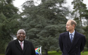 Le prince Edward au royal botanic gardens à Kew avec le président sud-africain