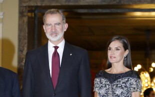 Felipe et Letizia d'Espagne au prix Francesco Cerecedo 2022 à l'hôtel Palace à Madrid