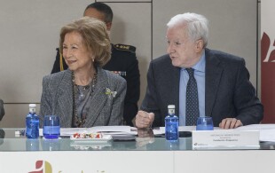 Sophie d'Espagne à Burgos à la réunion du CA de la fondation Atapuerca