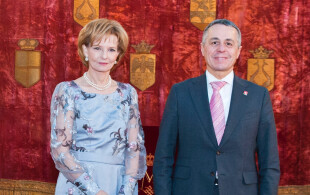 Margareta de Roumanie reçoit le président suisse Cassis à Bucarest