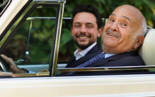Hussein et Hassan de Jordanie : promenade en auto