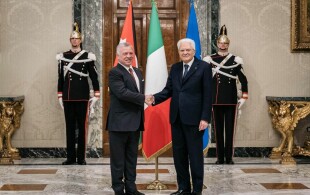 Le roi de Jordanie reçu par le président italien à Rome