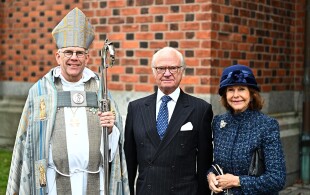 Carl XVI Gustaf et Silvia de Suède à Uppsala